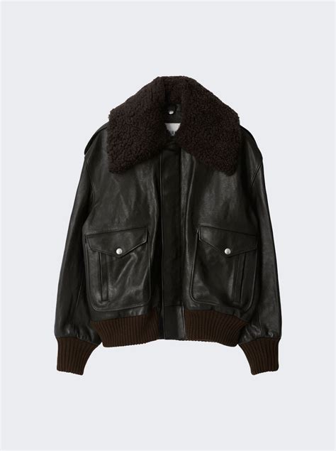 burberry mens shearling bomber jacket|burberry bomber jacket sale.